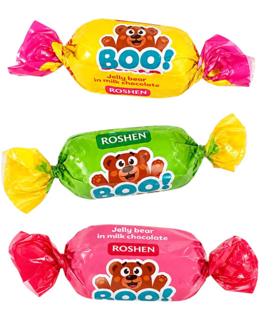 деталь Желейные конфеты в молочном шоколаде Roshen