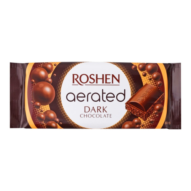 деталь Шоколад черный пористый 80г Roshen 