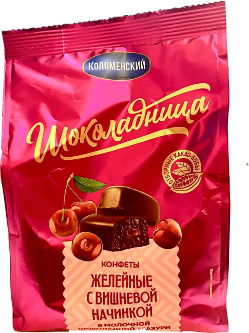 деталь Želé bonbóny s višňovou náplní 160 g Kolomenskij