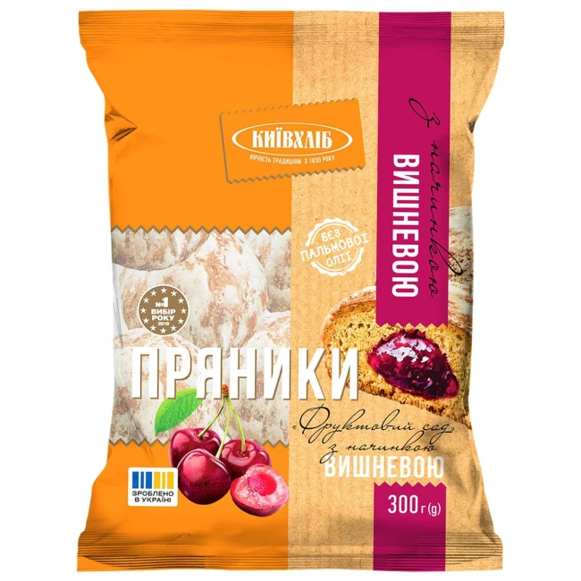 деталь Пряники со вкусом вишни  300г КиевХлеб
