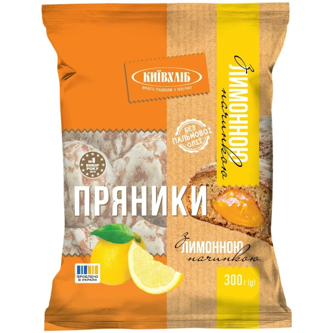 деталь Пряники со вкусом лимонна   300г КиевХлеб