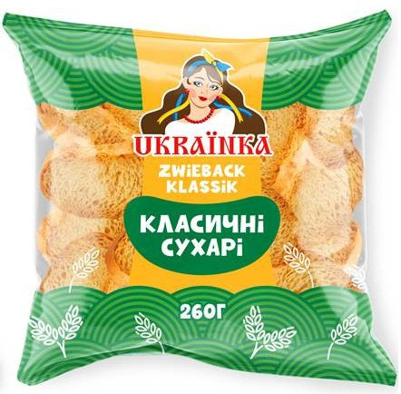 деталь Сухари классические 260г Ukrainka