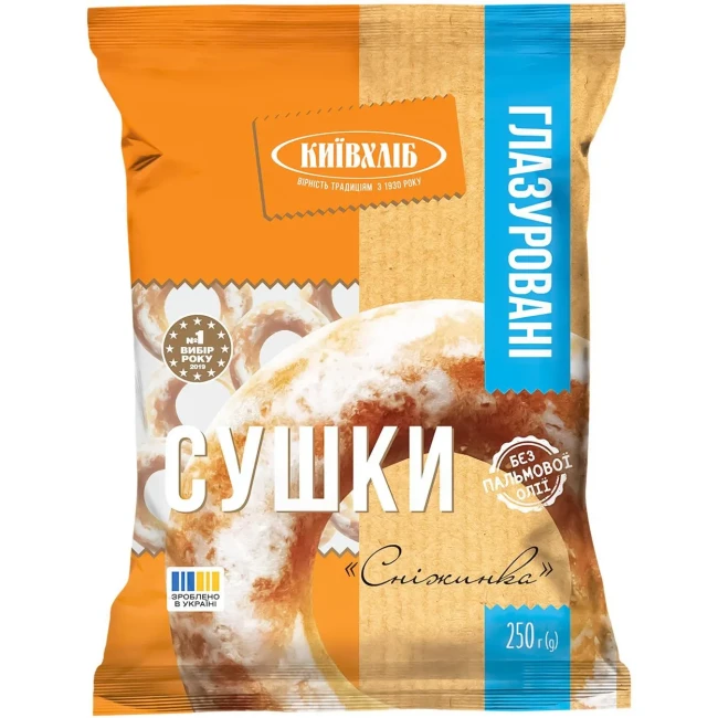 деталь Сушки Снiжинка 250г КиївХліб