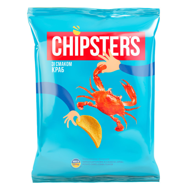 деталь Чипсы со вкусом краба 120г Chipsters