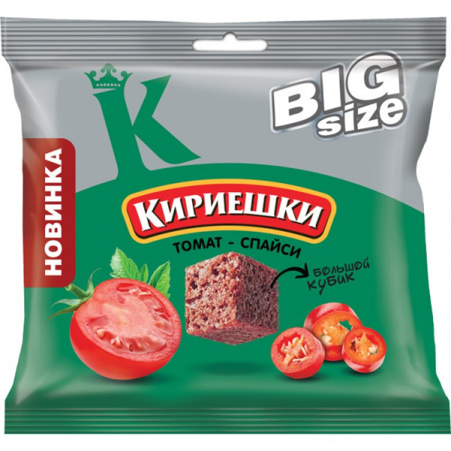 деталь Сухарики с острым томатным вкусом 80г Кириешки