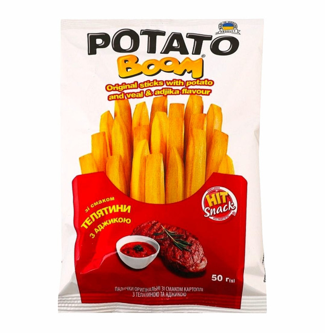 деталь Палочки со вкусом телятины с аджикой 50 г BOOM
