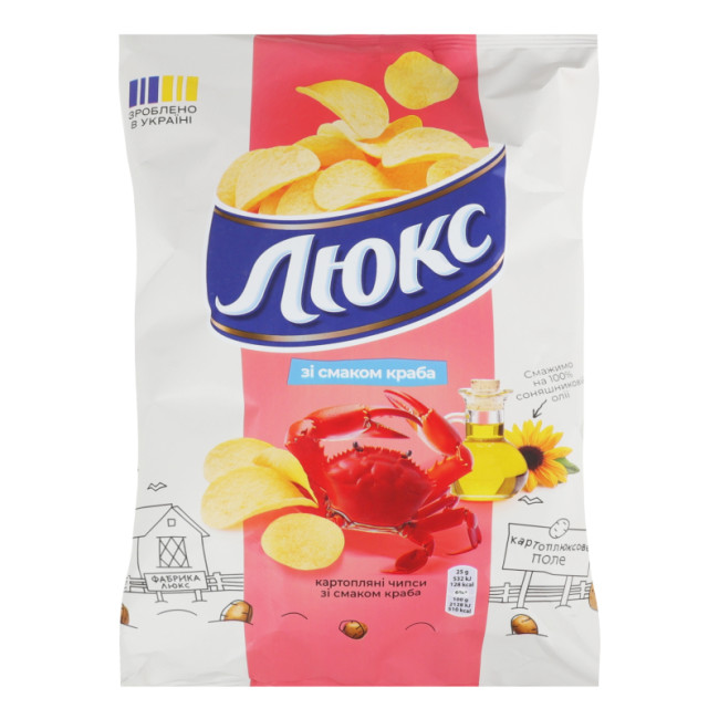 деталь Чипсы со вкусом краба 125г Люкс