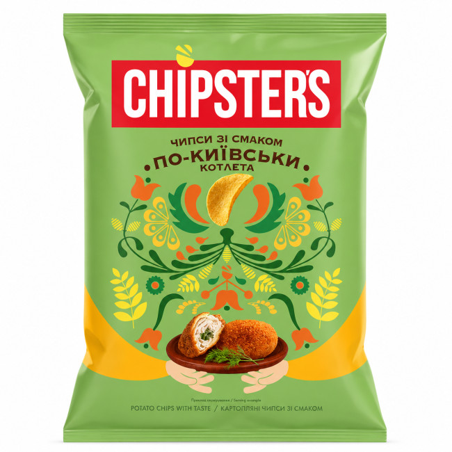 деталь Чипсы со вкусом Киевская котлета 100г Chipsters