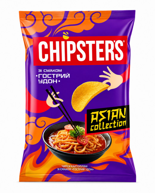 деталь Чипсы со вкусом Острый удон 100г Chipsters