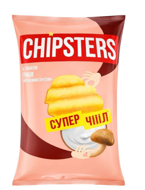 деталь Картофельные чипсы со вкусом грибов со сметаной 100г Chipsters