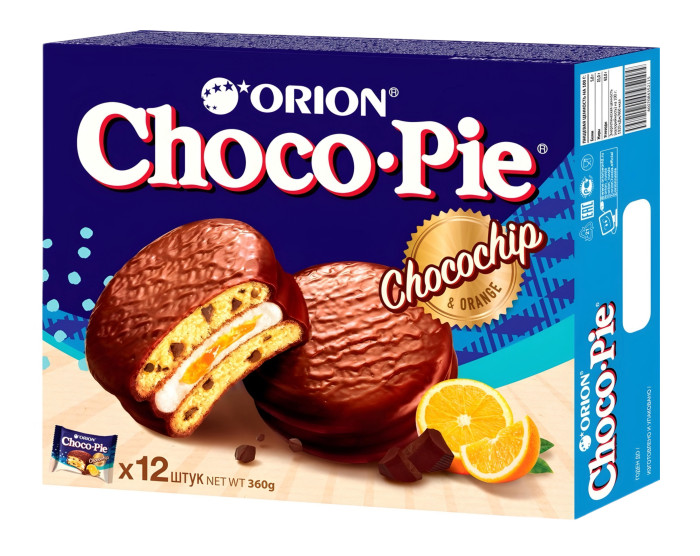 деталь Чоко Пай 12*30g Шоколадно-апельсиновый Orion