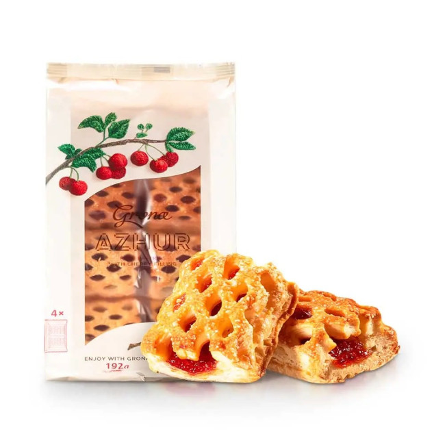 деталь Sušienky lístkové „Ažur“ s višňovou náplňou 192 g Grona