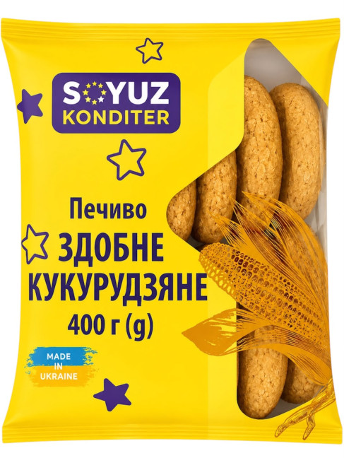 деталь Сливочное кукурузное печенье 400г Soyuz