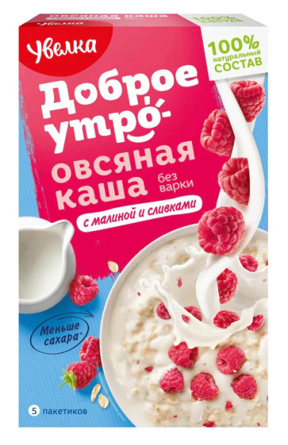 деталь Овсянка с малиной 5*40г Uvelka