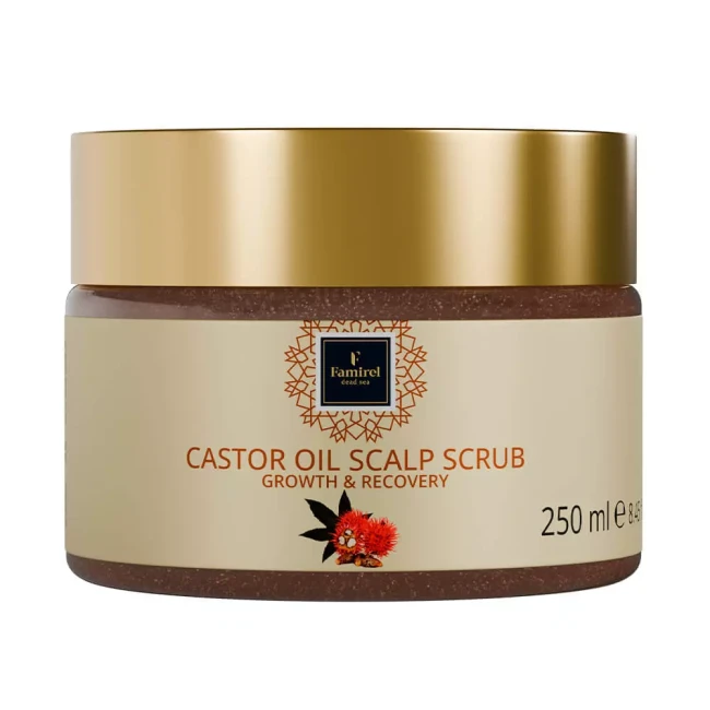 деталь Famirel Пилинг для кожи головы Castor Oil Активный рост и восстановление, 250 мл