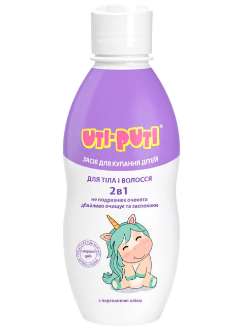 деталь Детское средство для тела и волос с персиковым маслом 200г Uti-Puti