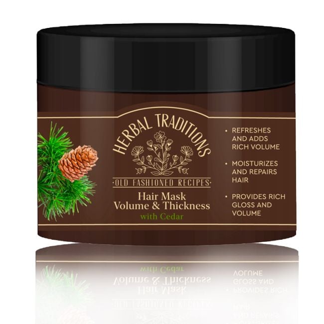 деталь Маска для волос с кедром для объема и силы 300мл Herbal Traditions