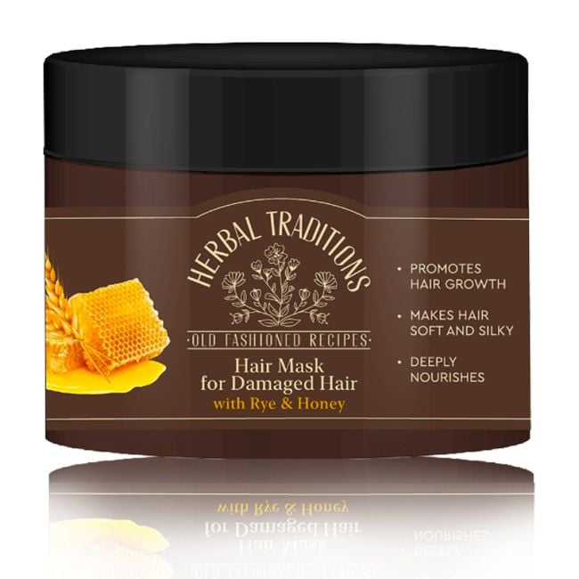 деталь Маска для поврежденных волос Рожь и мед 300мл Herbal Traditions
