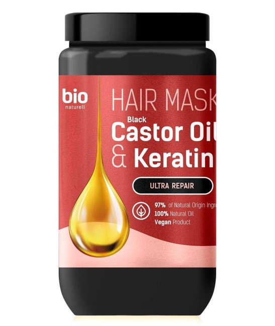 деталь Maska na vlasy Ricinový olej+keratin 946ml BIoNaturell