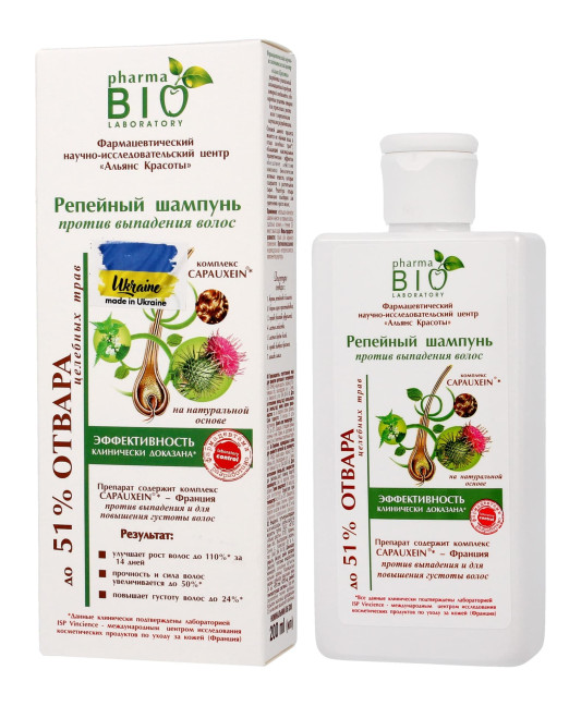 деталь Репейный шампунь против выпадения волос 200 мл BIO pharma