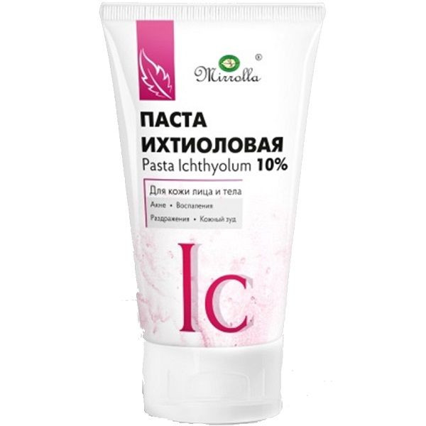 деталь Ихтиоловая паста для кожи лица и тела 40мл Мирролла