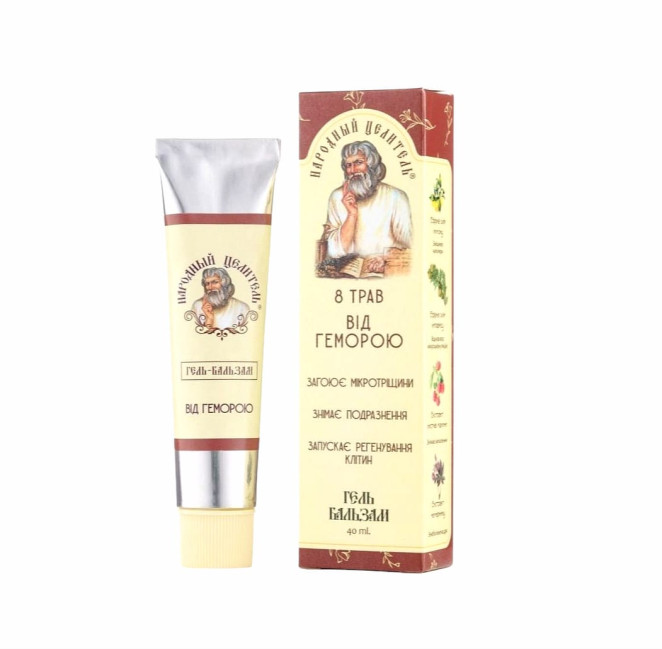 деталь Гель-бальзам при геморрое 8 трав 40 г Народний Цілитель