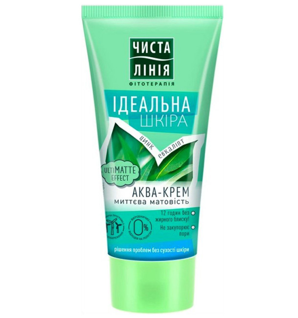 деталь Aqua-крем мгновенная матовость идеальная кожа 50 мл Чистая линия