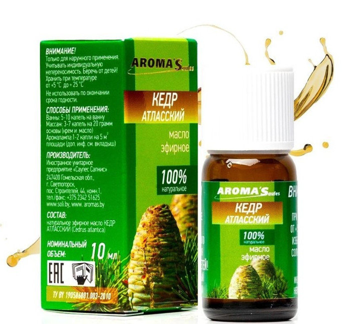деталь Эфирное масло Кедра 10мл Aroma Saules