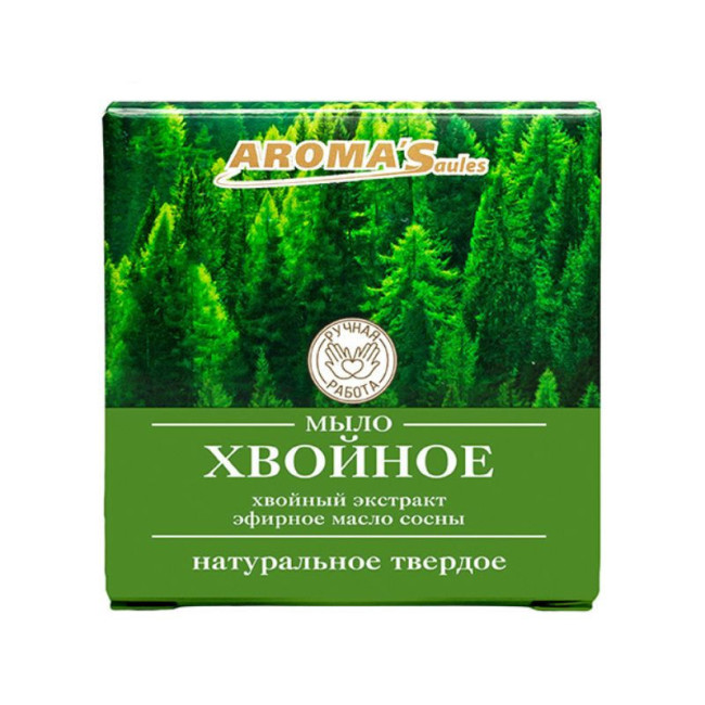 деталь Натуральное твердое мыло Хвойное 80 г Aroma Saules