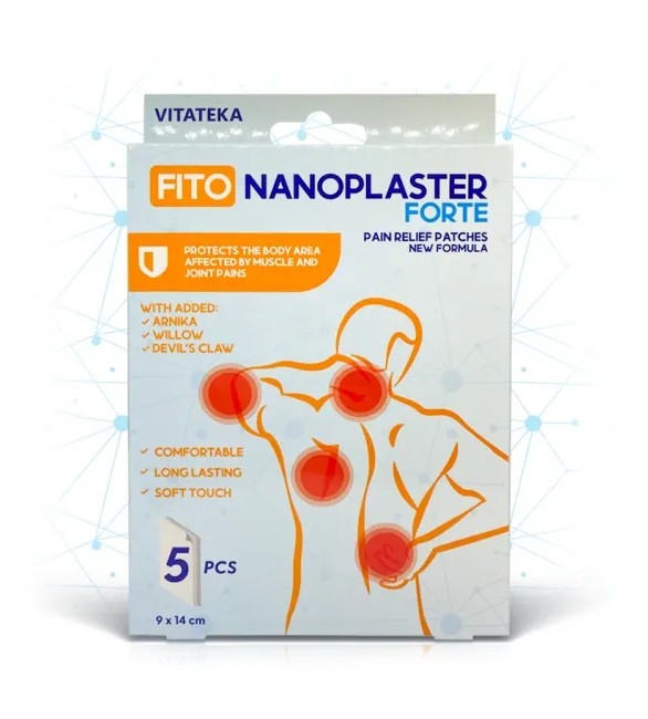 деталь FITO NANOPLASTER FORTE пластыри для мышц и суставов 5 шт Vitateka