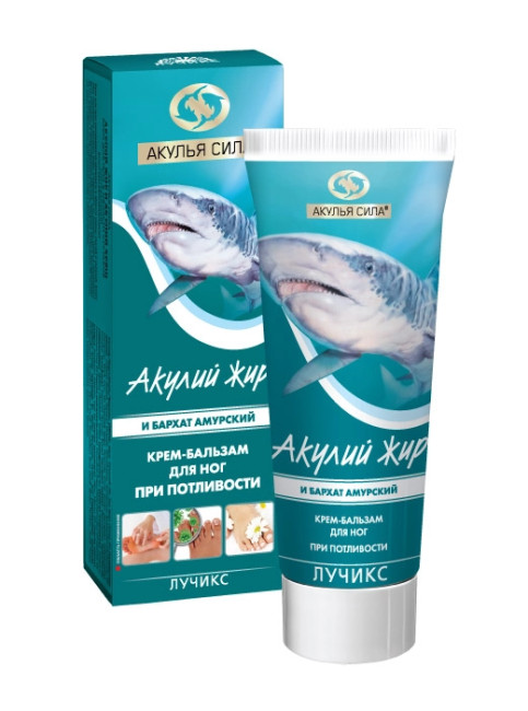 деталь Крем-бальзам против потливости ног 75 мл Акулья Сила