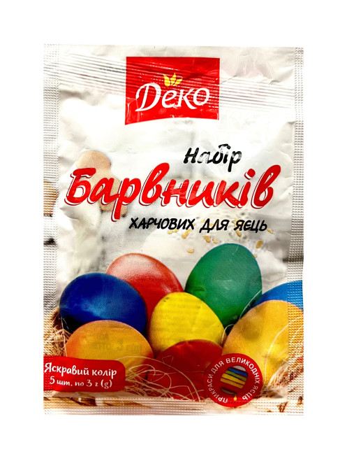 деталь Набор красителей для пасхальных яиц 5*3гр