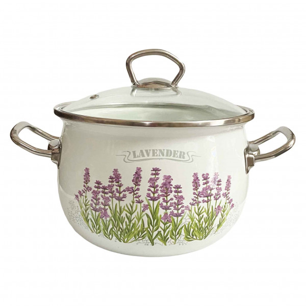 деталь Эмалированная кастрюля Лаванда 2,5Л Премиум