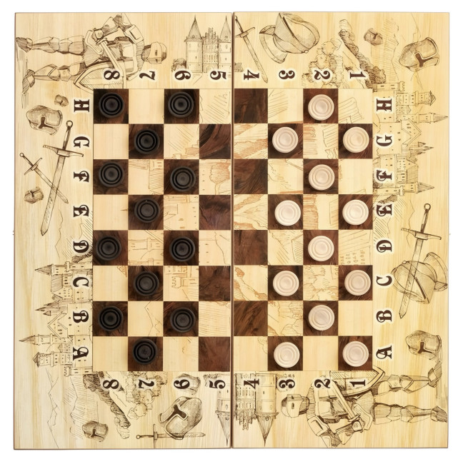 деталь Шахматы, шашки, нарды Рыцарь 500х250мм