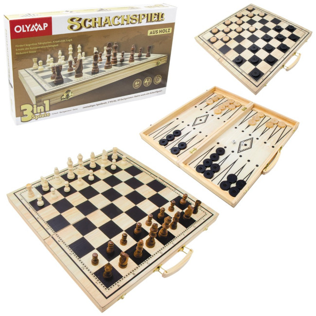 деталь Нарды, шашки, шахматы 3 в 1 47х47см Olymp