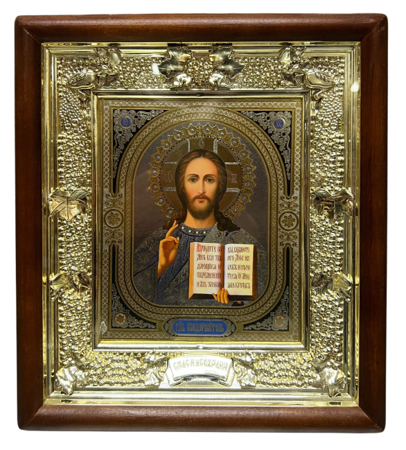 деталь Икона деревянная виноград 15х18см Спаситель