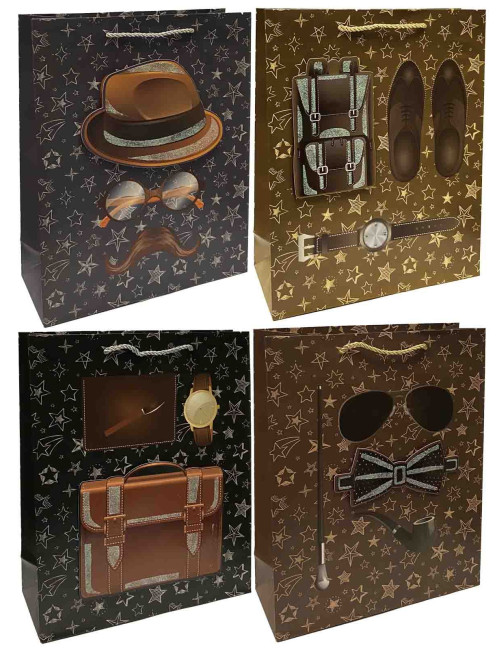 деталь Подарочный пакет 23х18см шляпа, портфель