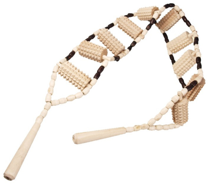 деталь Деревянный массажер с шипами 120см