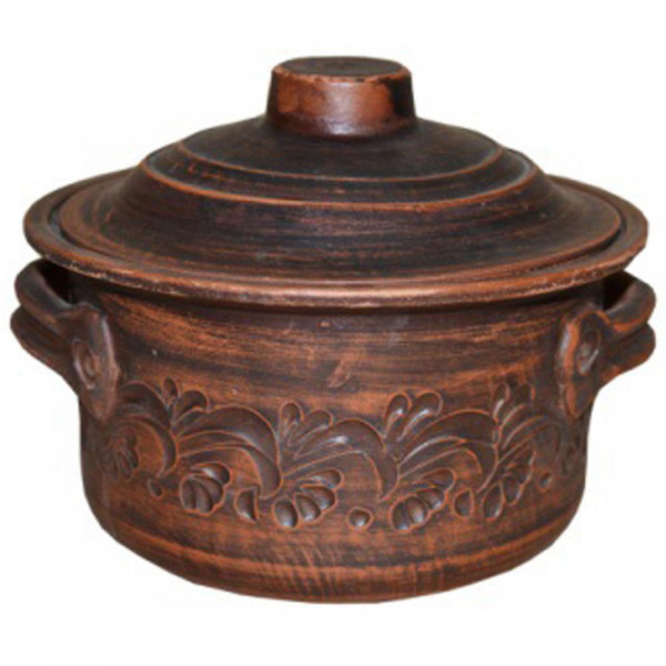 деталь Керамический горшок красная глина 2,5Л матовый