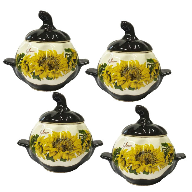 деталь Керамический горшок Подсолнухи 0,75л 
