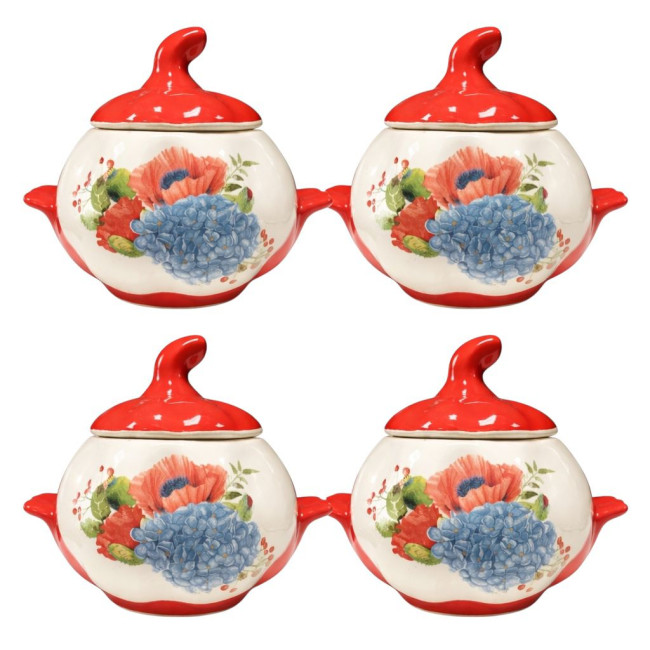 деталь Керамический горшок Мак и сирень 0,75 л