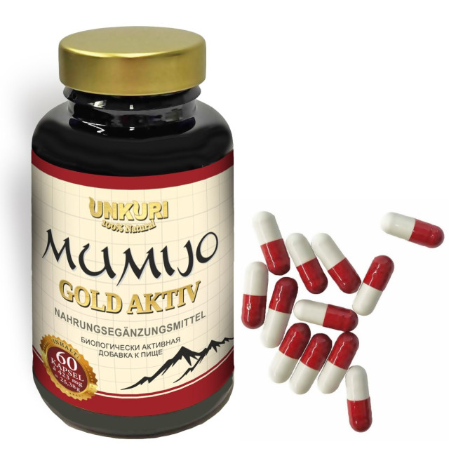 деталь Мумие Gold Aktiv 60 капсул Unkuri