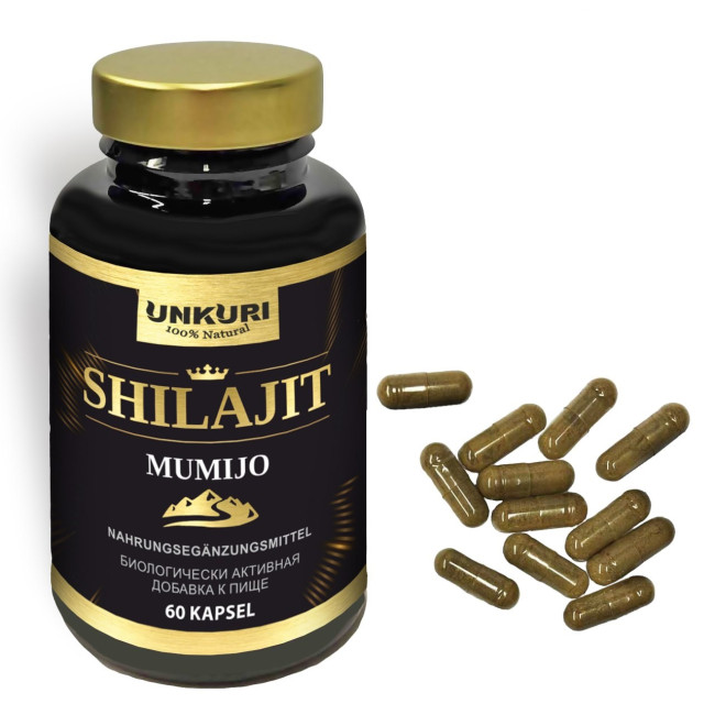 деталь Мумие Shilajit 60 капсул Unkuri