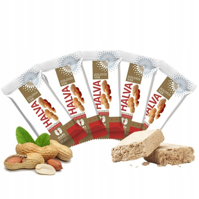 деталь Халва подсолнечная с арахисом 1,5кг Zolotoi Vek