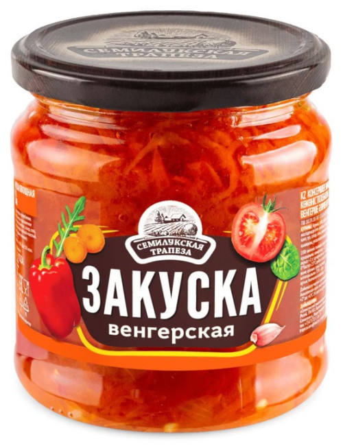 деталь Закуска овощная Венгерская 460г Семилукская Трапеза