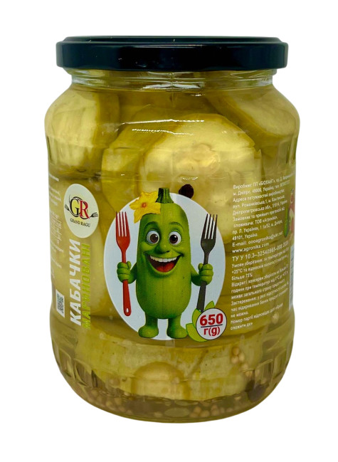 деталь Овощная закуска «Маринованные кабачки» 650 г Grand Ragu
