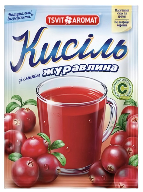 деталь Кисель со вкусом клюквы 90г T&A