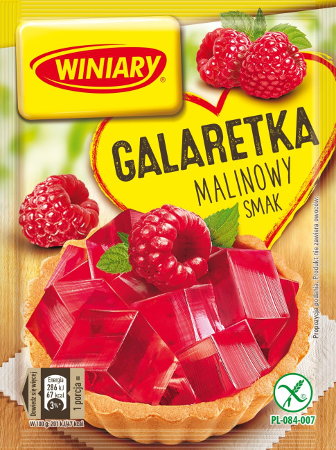 деталь Желе со вкусом малины 75г Galaretka Winiary