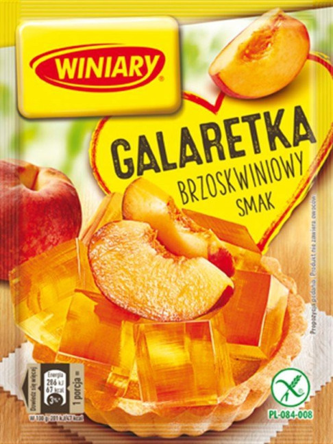 деталь Желе со вкусом персика 75г Galaretka Winiary