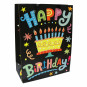 предварительный просмотр Dárková taška Happy Birthday černá 32*11cm